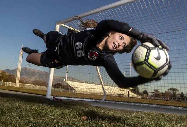 American Fork High School's Haven Empey poses for photos on Wednesday, November 13, 2019, after being named Ms. Soccer 2019 by the Deseret News in Utah, US. (Photo by Scott G. Winterton/Deseret News)