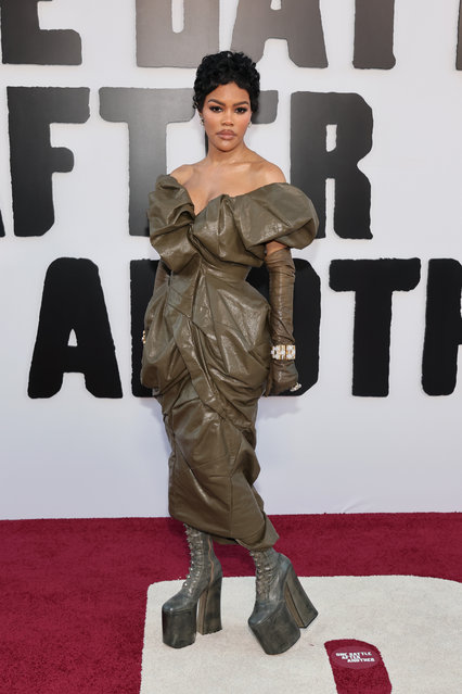 American singer-songwriter Teyana Taylor attends the world premiere of Warner Bros. Pictures' “One Battle After Another” at TCL Chinese Theatre on September 08, 2025 in Hollywood, California. (Photo by Amy Sussman/Getty Images)