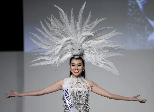 Roxanne Zhang representing Singapore poses in a national dress during the 55th Miss International Beauty Pageant in Tokyo, Japan, November 5, 2015. (Photo by Toru Hanai/Reuters)