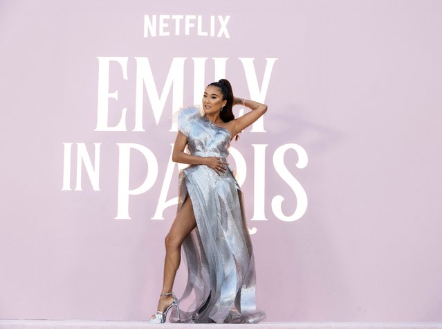 American actress and musician Ashley Park attends premiere of Netflix's “Emily In Paris” Season 4 Part 1 at The Egyptian Theatre Hollywood on August 14, 2024 in Los Angeles, California. (Photo by Aude Guerrucci/Reuters)