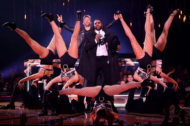 Jason Derulo performs on stage during the MTV EMAs 2018 at Bilbao Exhibition Centre on November 4, 2018 in Bilbao, Spain. (Photo by PA Wire)