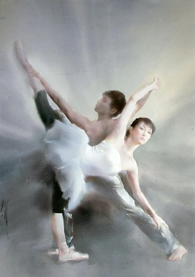 Watercolour by Liu Yi