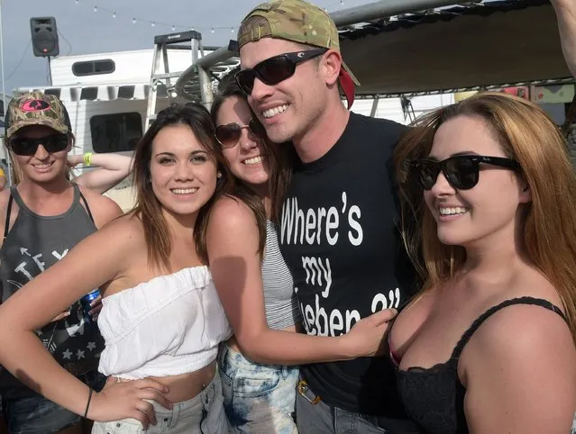 Singer/Songwriter Dustin Lynch visits fans out in campsites during Country Thunder USA – Day 4 on April 12, 2015 in Florence, Arizona. (Photo by Rick Diamond/Getty Images for Country Thunder USA)