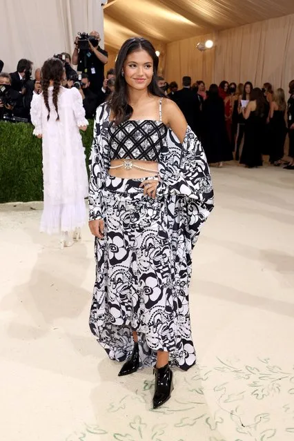 Tennis superstar Emma Raducanu attends The 2021 Met Gala Celebrating In America: A Lexicon Of Fashion at Metropolitan Museum of Art on September 13, 2021 in New York City. (Photo by John Shearer/WireImage)