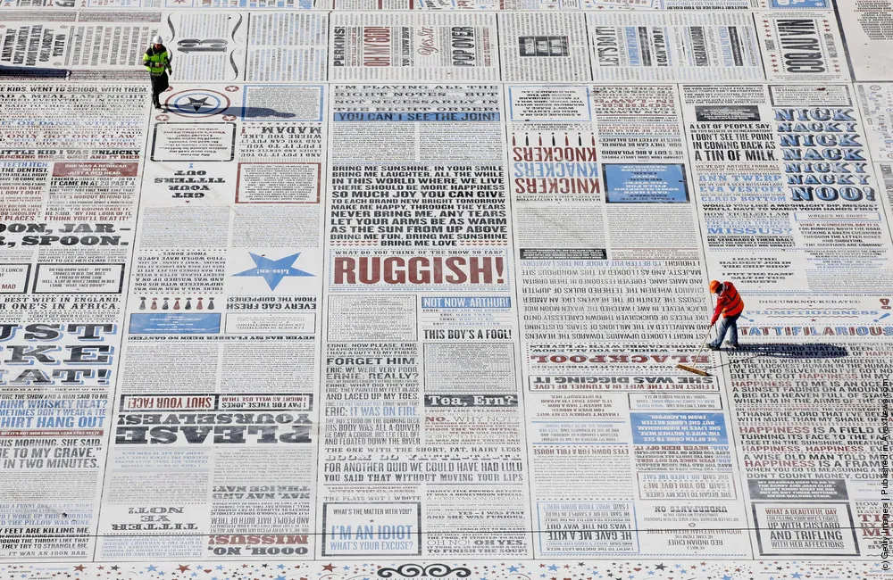 Gordon Young's Comedy Carpet Seen From The Top Of Blackpool Tower