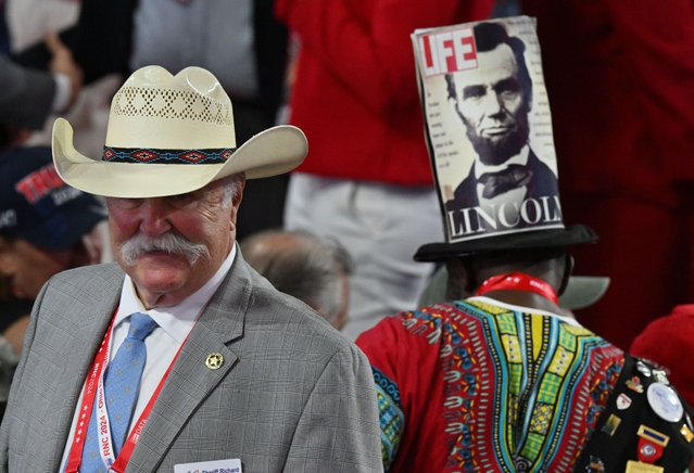 Delegates gather during the third day of Republican National Convention at the Fiserv Forum in Milwaukee, Wisconsin, United States, on July 17, 2024. (Photo by Ricky Carioti/The Washington Post)