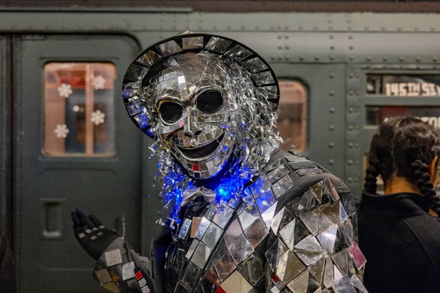 The New York Transit Museum on December 8, 2024 is offering rides in 1930s R 1/9 carriages on the Q line in Manhattan on its Holiday Nostalgia Train on Sundays throughout December. (Photo by Milo Hess/Zuma Press Wire/Rex Features/Shutterstock)