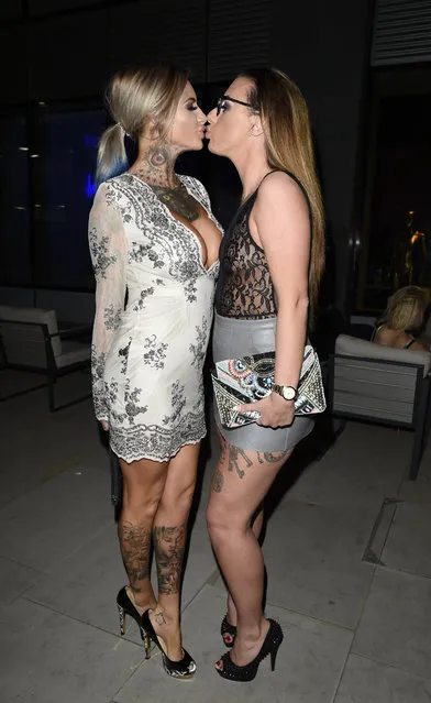 Reality TV star Jemma Lucy enjoys a girls night out at Minagerie, Sakana and Club Liv in Manchester, England on September 18, 2016. (Photo by XposurePhotos.com)
