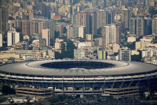 An aerial view shows the Maracana stadium in Rio de Janeiro, Brazil, July 16, 2016. (Photo by Ricardo Moraes/Reuters)