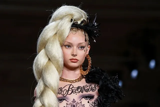A model presents a creation from The Blonds Spring/Summer 2015 collection during New York Fashion Week, on September 11, 2014. (Photo by Lucas Jackson/Reuters)