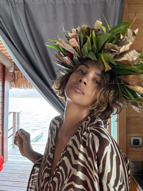 American actress Halle Berry shows off a bare face while on her last day of vacation on August 20, 2025. (Photo by halleberry/Instagram)