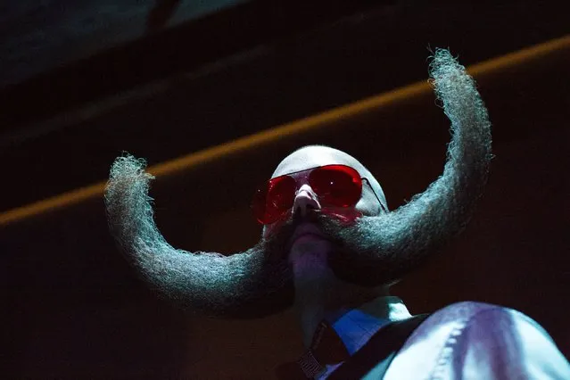 M.J. Johnson from Minneapolis, Minnesota, poses for a photograph at the 2015 Just For Men National Beard & Moustache Championships at the Kings Theater in the Brooklyn borough of New York City, November 7, 2015. (Photo by Elizabeth Shafiroff/Reuters)