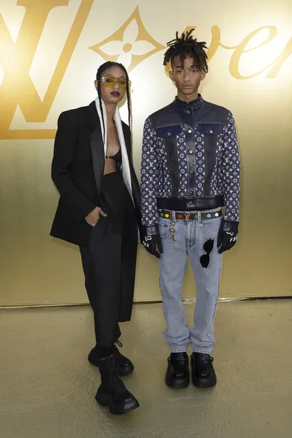 Willow Smith and Jaden Smith attend the Louis Vuitton Menswear Spring/Summer 2024 show as part of Paris Fashion Week  on June 20, 2023 in Paris, France. (Photo by Antoine Flament/Getty Images)