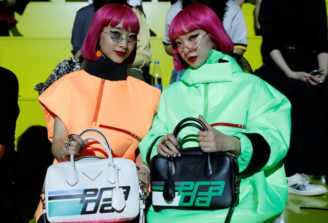 Guests are seen in the audience before Prada fashion show during Milan Fashion Week Spring 2019 in Milan, Italy, September 21, 2018. (Photo by Stefano Rellandini/Reuters)