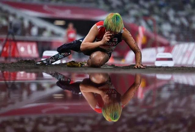 Kaede Maegawa of Team Japan competes in the Women's Long Jump T63 on day 9 of the Tokyo 2020 Paralympic Games at Olympic Stadiumon September 02, 2021 in Tokyo, Japan. (Photo by Athit Perawongmetha/Reuters)