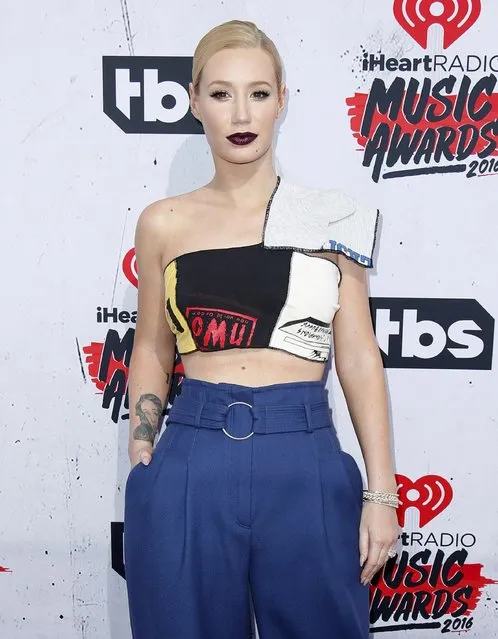 Recording artist Iggy Azalea poses at the 2016 iHeartRadio Music Awards in Inglewood, California, April 3, 2016. (Photo by Danny Moloshok/Reuters)
