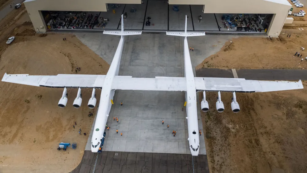 Paul Allen Showed off his New Rocket-launching Plane Today