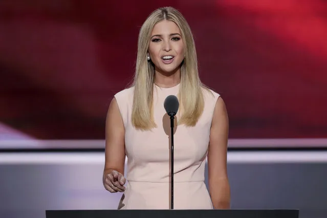 Ivanka Trump, daughter of Republican Presidential Nominee Donald J. Trump, speaks during the final day of the Republican National Convention in Cleveland, Thursday, July 21, 2016. (Photo by J. Scott Applewhite/AP Photo)