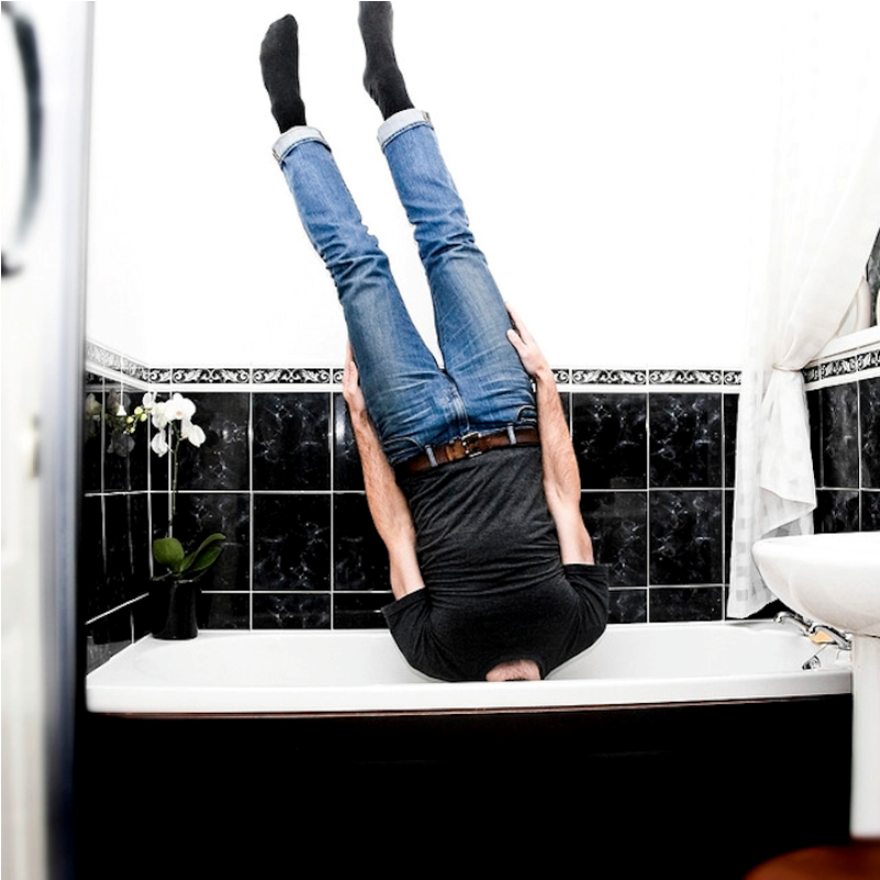 Upside-Down Self-Portraits by Caulton Morris