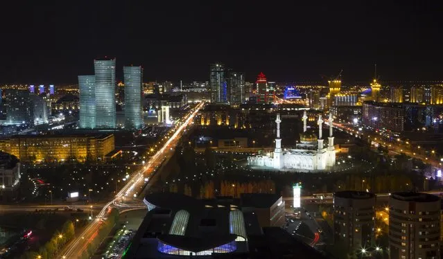 Traffic is seen in downtown Astana, Kazakhstan, October 8, 2015. (Photo by Shamil Zhumatov/Reuters)