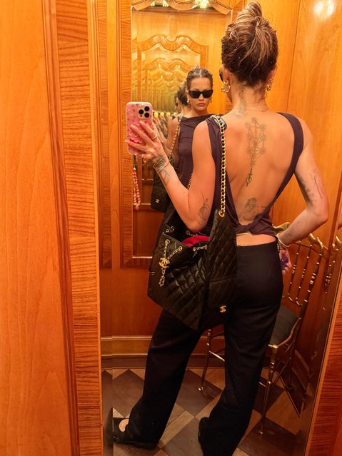 British singer-songwriter, television personality, and actress Rita Ora shares a mirror pic on June 23, 2025. (Photo by ritaora/Instagram)
