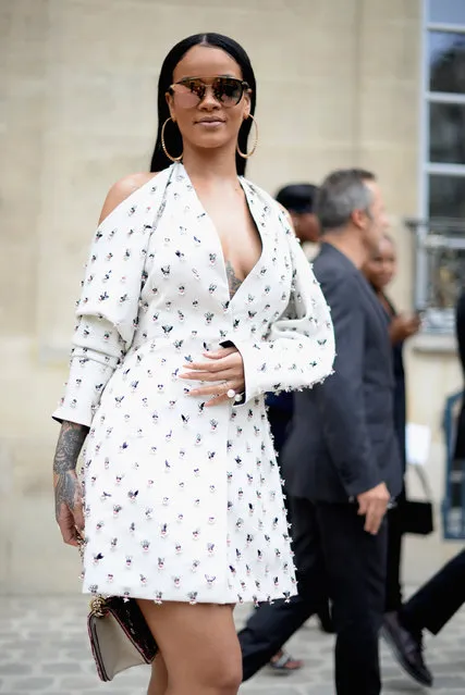 Rihanna arrives at the Christian Dior show as part of the Paris Fashion Week Womenswear  Spring/Summer 2017 on September 30, 2016 in Paris, France. (Photo by Vanni Bassetti/Getty Images for Dior)