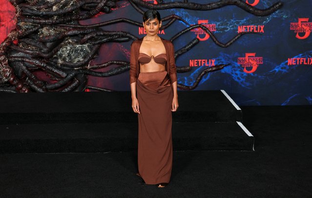 Linnea Berthelsen attends the premiere for the final season of the television series “Stranger Things” at the TCL Chinese Theatre in Los Angeles, California, U.S., November 6, 2025. (Photo by Daniel Cole/Reuters)