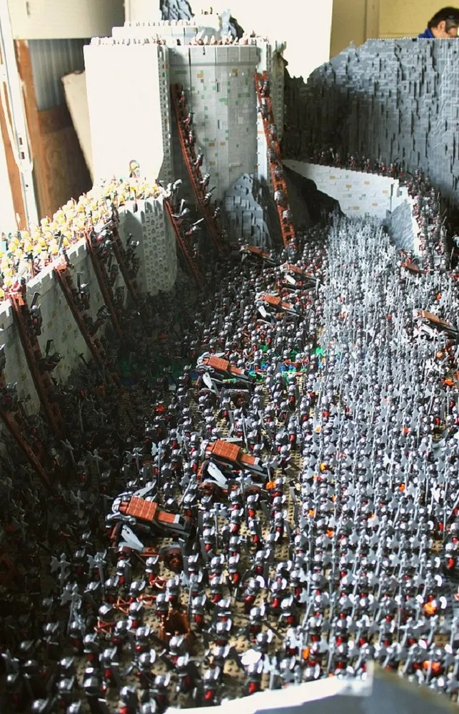 Battle Of Helm’s Deep Made From Lego