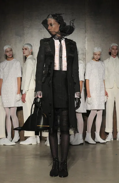 The Thom Browne Fall 2015 collection is modeled during New York Fashion Week, Monday, February 16, 2015. (Photo by Diane Bondareff/AP Photo)