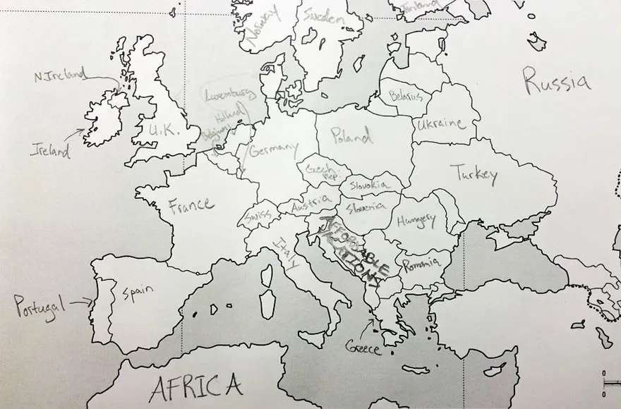 Americans Try to Place European Countries on a Map Part 1