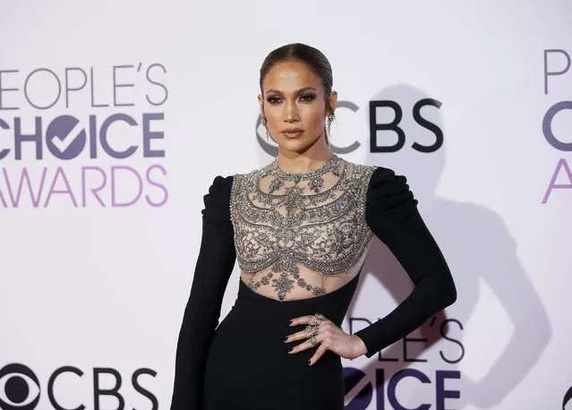 Actress and singer Jennifer Lopez arrives at the People's Choice Awards 2017 in Los Angeles, California, U.S., January 18, 2017. (Photo by Danny Moloshok/Reuters)