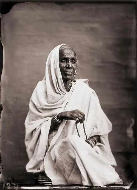 Portray of a female supervisor of the harem in the royal palace of Jaipur, India, 1857 – 1865. (Photo by Maharaja Ram Singh III/Alinari via Getty Images)