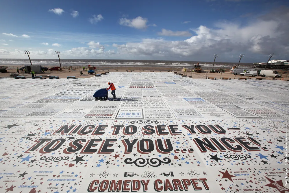 Gordon Young's Comedy Carpet Seen From The Top Of Blackpool Tower