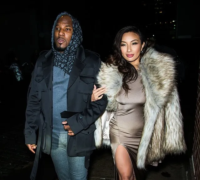 Jeannie Mai and boyfriend Jeezy are seen leaving Christian Siriano Fall Winter 2020 fashion week during New York Fashion week on February 6, 2020. (Photo by The Mega Agency)