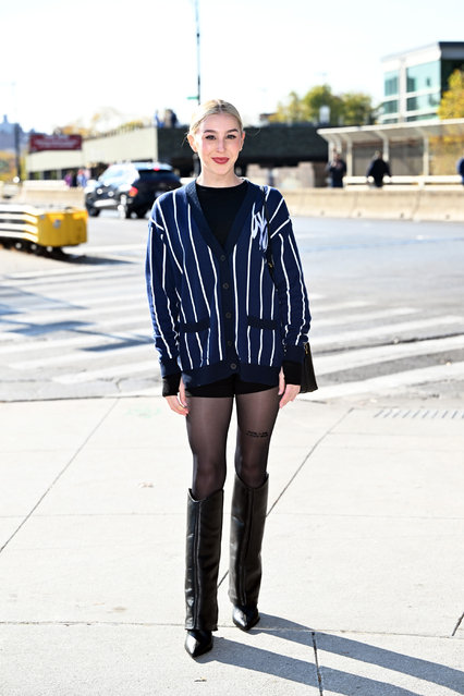 Grace Cashman Yankees General Manager Brian Cashman daughter on October 28, 2024 is all smiles arriving at the Yankee stadium to watch Yamkess vr Dodgers in the Bronx New York. (Photo by Elder Ordonez/Instarimages)
