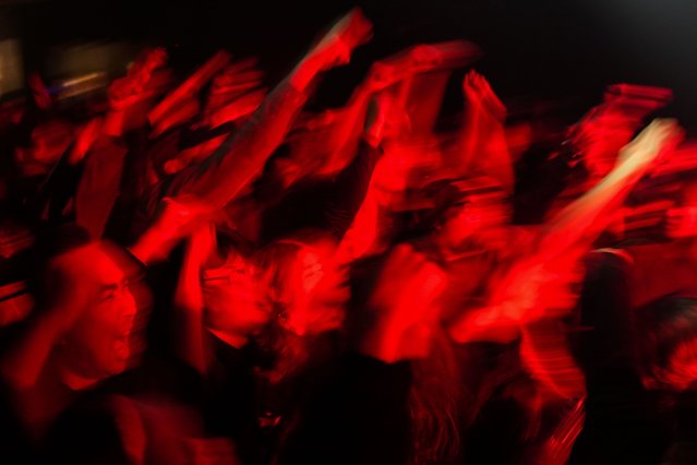 The crowd dances as they attend a punk festival in Hangzhou, China, Friday, January 17, 2025. (Photo by Aaron Favila/AP Photo)