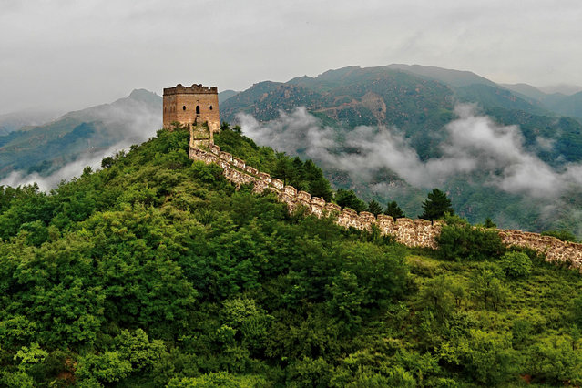 This photo shows a view of the Great Wall on Taihang Mountains in Laiyuan County, north China's Hebei Province, July 26, 2025. (Photo by Ma Weibing/Xinhua via Getty Images)