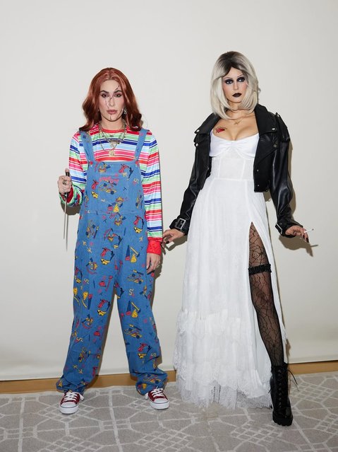 Actress Erica Barnstein and Canadian actress Nina Dobrev in Halloween costumes in the last decade of October 2025, (Photo by  nina/Instagram)