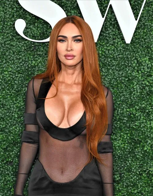 American model and actress Megan Fox arrives for the 2023 Sports Illustrated swimsuit issue launch party at Hard Rock Hotel Times Square in New York City on May 18, 2023. (Photo by Angela Weiss/AFP Phoot)