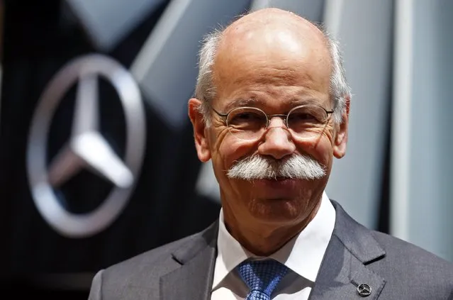 Daimler CEO Dieter Zetsche smiles during the first press day ahead of the 85th International Motor Show in Geneva March 3, 2015. REUTERS/Arnd Wiegmann (SWITZERLAND - Tags: TRANSPORT BUSINESS HEADSHOT)
