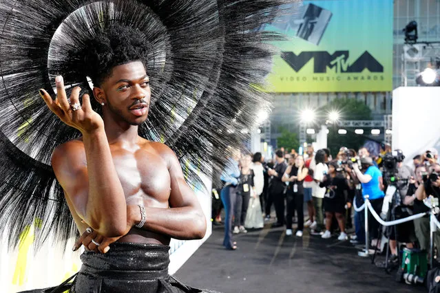 American rapper Lil Nas X attends the 2022 MTV VMAs at Prudential Center on August 28, 2022 in Newark, New Jersey. (Photo by Jeff Kravitz/Getty Images for MTV/Paramount Global)