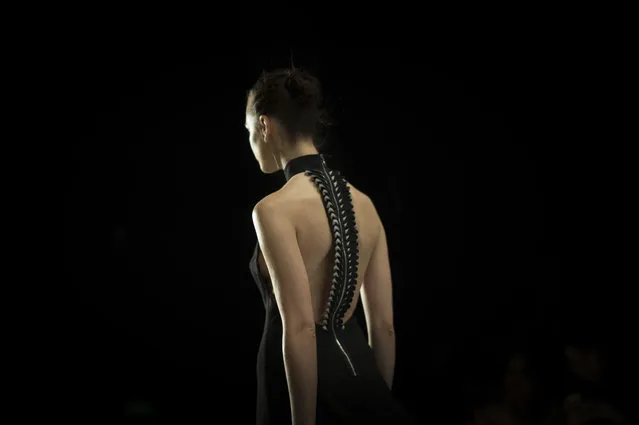 A model walks the runway at the Burce Bekrek show during MBFWI presented by American Express Fall/Winter 2014 on March 14, 2014 in Istanbul, Turkey.  (Photo by Timur Emek/Getty Images for IMG)