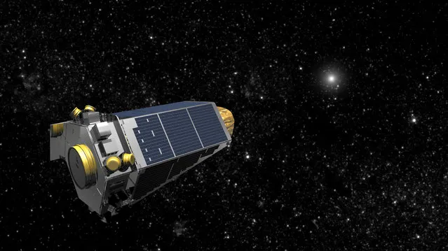 An undated artists concept provided by NASA shows the Keplar Spacecraft moving through space. On April 10, 2016, NASA is trying to resuscitate its planet-hunting Kepler spacecraft, in a state of emergency 75 million miles away.  The treasured spacecraft, responsible for detecting nearly 5,000 planets outside our solar system, slipped into emergency mode sometime last week. The last normal contact was April 4. Ground controllers discovered the problem right before they were going to point Kepler toward the center of the Milky Way. (Photo by AP Photo/NASA)