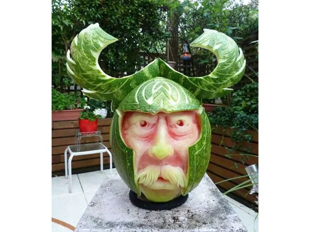 Watermelons are one of the sweetest parts of summer, but there’s no reason not to have some fun with them before you start eating. Artist Clive Cooper of Sparksfly Design saw beauty in the rinds and got to work carving sculptures out of the fruit before digging in.