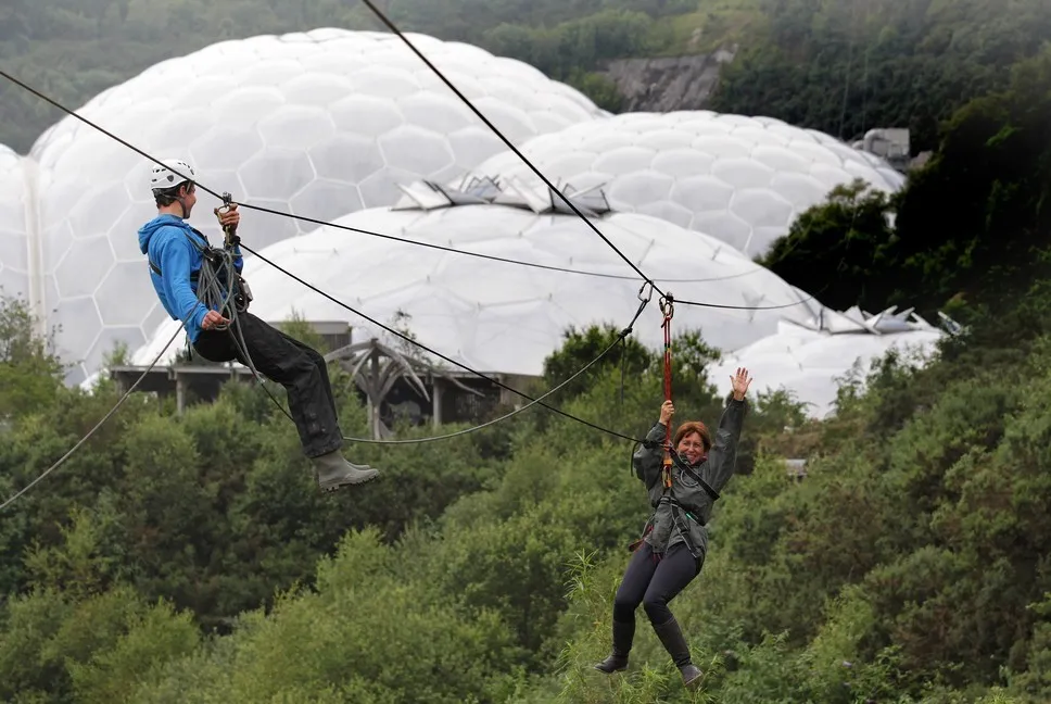 England's Longest Zip Wire Opens At The Eden Project