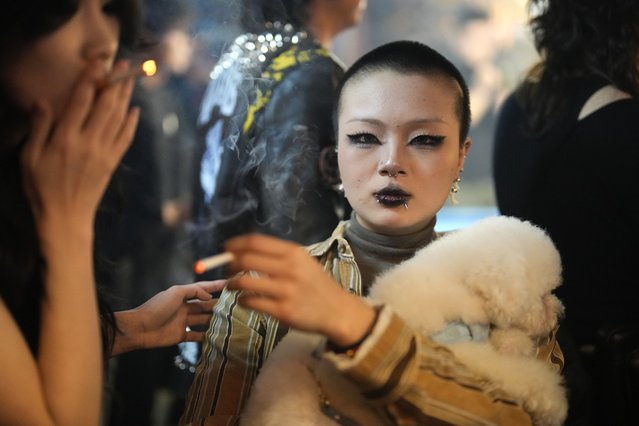 A woman attends a punk festival in Hangzhou, China, Friday, January 17, 2025. (Photo by Aaron Favila/AP Photo)
