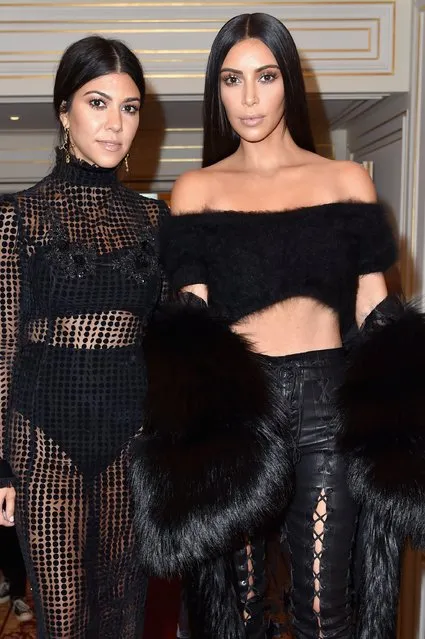 Kourtney Kardashian and Kim Kardashian West attend Buro 24/7 Fashion Forward Initiative as part  of Paris Fashion Week Womenswear Spring/Summer 2016 at Hotel Ritz on September 30, 2016 in Paris, France. (Photo by Pascal Le Segretain/Getty Images for Buro 24/7)