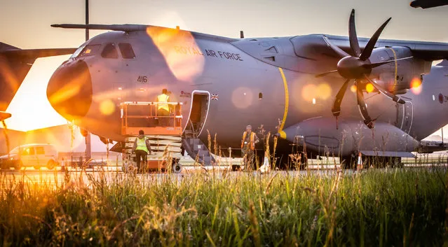 Other entries. An A400M based at RAF Brize Norton prepares for an Operation Broadshare sortie to the Turks and Caicos Islands. This image was one of 900 submitted to this year’s competition. (Photo by Cpl “Matty” Matthews/2020 RAF Photo Competition)