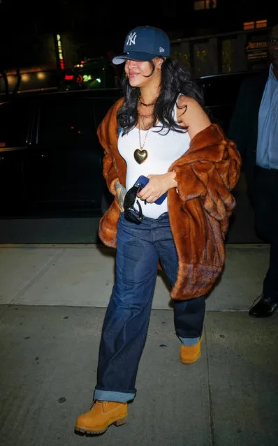 Barbadian singer Rihanna is seen on April 24, 2023 in New York City. (Photo by Gotham/GC Images)