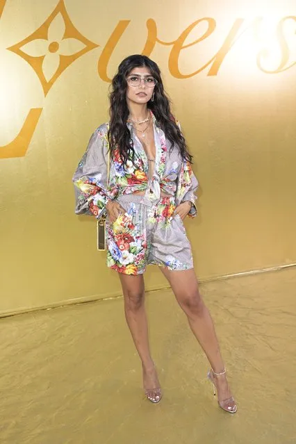 Lebanese-American media personality and former pornographic film actress and webcam model Mia Khalifa attends the Louis Vuitton Menswear Spring/Summer 2024 show as part of Paris Fashion Week  on June 20, 2023 in Paris, France. (Photo by Kristy Sparow/Getty Images)